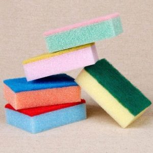 10Pc Double Sided DIsh wash Sponge Kitchen Cleaning Scouring Pad