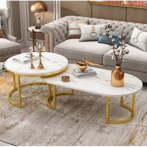 2 in 1 Glass Nesting Tables