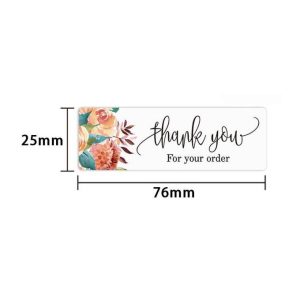 2.5cm By 7.6cm - Thank You For Your Order- Stickers