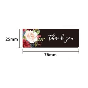 2.5cm By 7.6cm - Thank You - Stickers