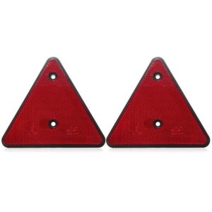 2pcs Red Rear Triangle Reflectors Side Marker For Car Trunk Trailer Caravan Red