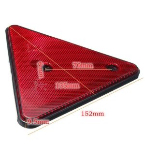 2pcs Red Rear Triangle Reflectors Side Marker For Car Trunk Trailer Caravan Red