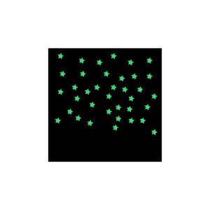 3D Glow In The Dark Stars Ceiling Wall Stickers- Multicolor