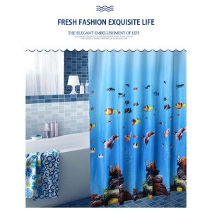 3D Waterproof Underwater World Shower Curtain 180*180cm