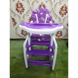 4 in 1 convertible feeding chair with wheels- Purple