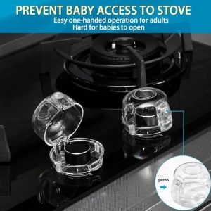 4pcs Stove Knob Covers for Child Safety - Baby Proofing Gas Stove Knob Covers