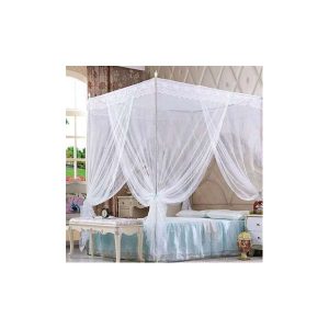 5 By 6 White Mosquito Net With Portable Metallic Stand