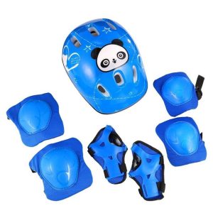 5 In 1 Kids Helmet With Helmet, Knee, Elbow/wrist Pads Guards Upto 15yrs