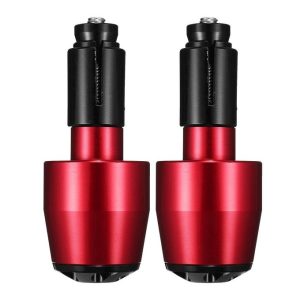 7/8'' Universal Motorcycle Handle Bar Ends Weights Grip Plugs Slide Handlebar Red Red (red)