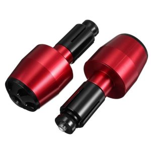 7/8'' Universal Motorcycle Handle Bar Ends Weights Grip Plugs Slide Handlebar Red Red (red)