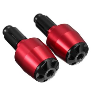 7/8'' Universal Motorcycle Handle Bar Ends Weights Grip Plugs Slide Handlebar Red Red (red)