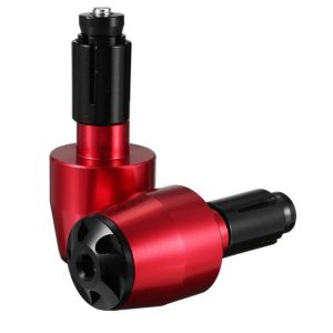 7/8'' Universal Motorcycle Handle Bar Ends Weights Grip Plugs Slide Handlebar Red Red (red)