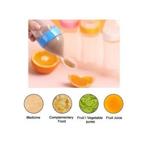 90ml Silicone Squeeze Baby Bottle Spoon Baby Feeding Bottle with Dispensing Spoon