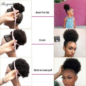 Beauty Afro Hair Bun Ponytail Hair Extension+FREE COMB