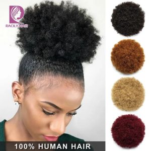 Beauty Afro Hair Bun Ponytail Hair Extension+FREE COMB