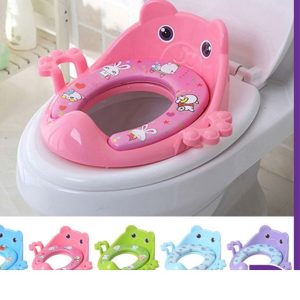 Children Potty/ Toilet Training Seat With Handles-Pink