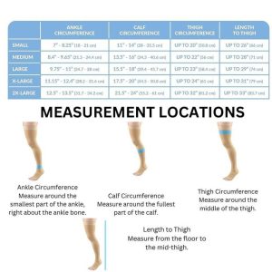 Compression Stocking 20-30 mmHg for Women & Men, 1 Pair Open Toe Thigh High Compression Socks with Silicone Band Gives Graduated Support for...