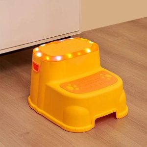 Cute Multi Purpose Steeping Stool with Thickened Non Slip Small with Gravity Lights