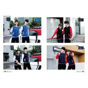 Darkhorsir Women Stylish Downy Baseball Jacket Black/Red