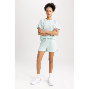 Defacto Woman Standart Fit Knitted Short - Green