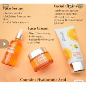 Dr. Rashel Vitamin C Brightening & Anti-aging -Cleanser+Face Serum+Cream