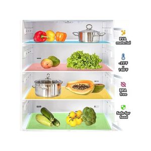 Durable Washable Refrigerator Mats Drawer Placemats 4 Pack