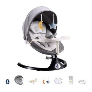 Electric Baby Swing With Remote Control- Side To Side Motion with a feeding area