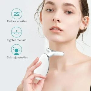 Electric Microcurrent Wrinkle Remover LED Photon Face Beauty Device Massager For Woman