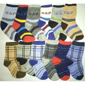 Fashion 12 Pairs Assorted Pattern Unisex Children Socks