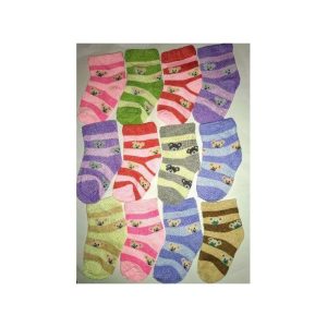 Fashion 12 Pairs/lot Unisex Baby Socks 0-12 Months Assorted Colours