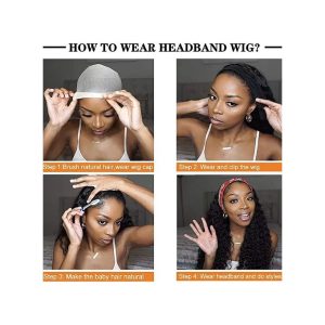 Fashion 14" Brazilian Curly Headband Wig +Free Gift Inside!