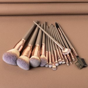 Fashion 15 Pcs Naked Professional Makeup Brush Set Tools Kit Spray Holder