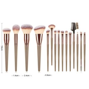 Fashion 15 Pcs Naked Professional Makeup Brush Set Tools Kit Spray Holder