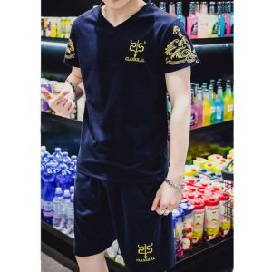 Fashion 2 Piece Men's T-Shirt & Shorts Set