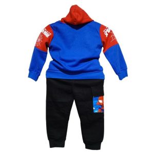 Fashion 3-Piece Kids Spiderman Tracksuit, Royal Blue, Red & Black