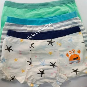 Fashion 3PCs Cutest Green Crafts Kids Comfy Pure Cotton Boys Boxers