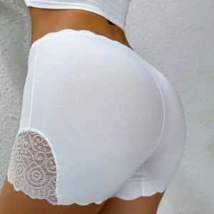 Fashion 3Pcs Sexy Lace Edge Seamless Boyshort Safety Shorts(SIZE 12-18)