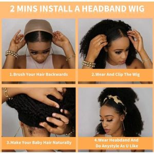 Fashion Brazilian Coco Headband Wig + Free Gift