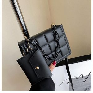 Fashion Casual Simple Handbag New Trend Shoulder Bag Chain Small Square Handbag & Purse