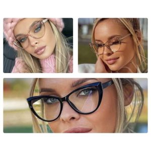 Fashion Chic Retro Cat Eye Anti Blue Light Blocking Computer Glasses for Women