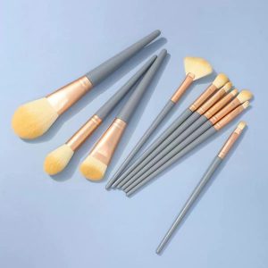 Fashion Cosmetic Makeup Brush Set Powder Brushes 10 Pcs Dark Blue