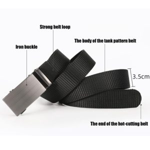 Fashion men's casual belts, alloy buckle, youth, woven belts, black