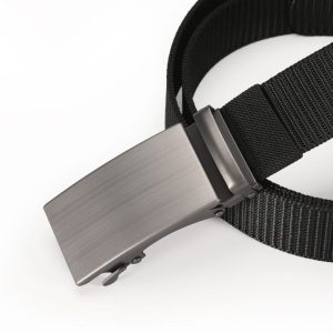 Fashion men's casual belts, alloy buckle, youth, woven belts, black