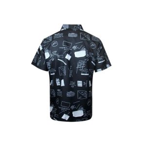 Fashion Men's Hawaiian Ink Print Bottom-down Beach Short Sleeve T-Shirt Casual Tops