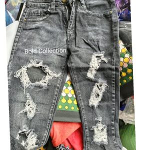 Fashion Mens Slim Fit Jeans GREY Stretch Casual Rugged Jeans