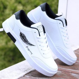 Fashion Mens Sneakers Shoes Sports Shoes Breathable Running Shoes -White