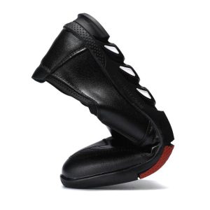 Fashion Men's Soft Sole Leather Shoes - Black