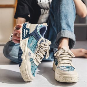 Fashion New Young Fashion Trendy Board Shoes - Blue