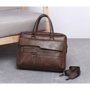 Fashion Vintage Men Briefcase Large Shoulder Business Handbag