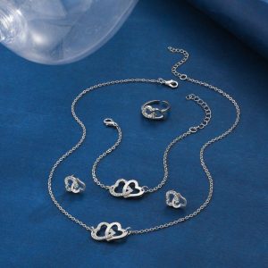 Fashion Women's jewelry collection Women's necklace Silver jewelry Women's earrings Women's bracelet